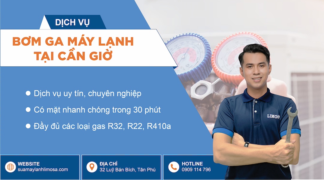 Bơm ga máy lạnh tại Cần Giờ