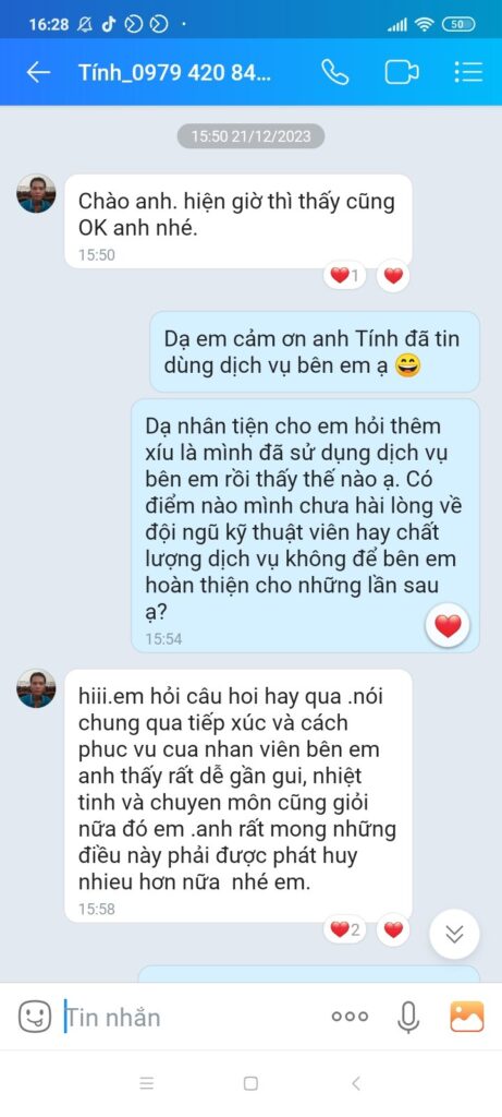 Feedback khách hàng