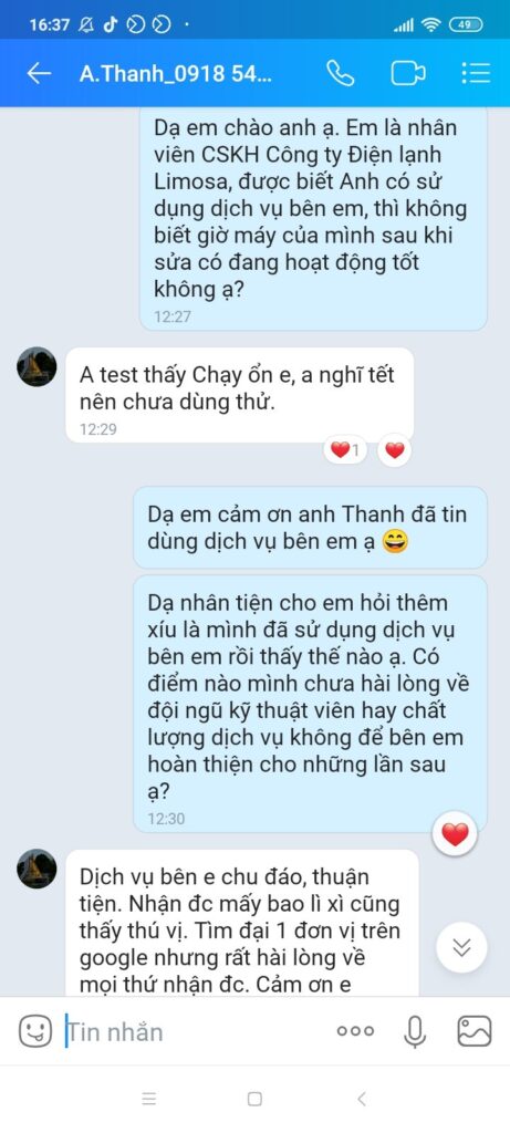 Feedback khách hàng