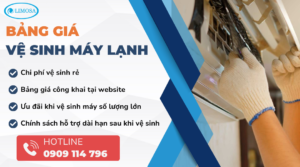 Bảng giá vệ sinh máy lạnh tại Suamaylanhlimosa