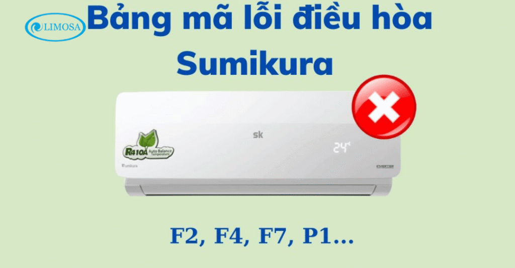 Bảng mã lỗi sumikura thường gặp