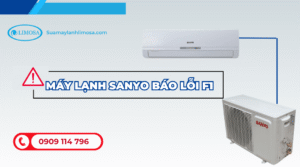 Báo lỗi f1 máy lạnh sanyo