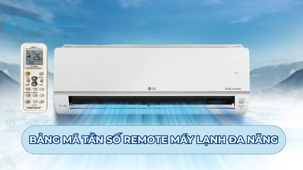 Bảng mã tần số remote đa năng